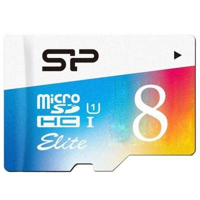 Карта пам'яті Silicon Power 8GB microSDHC class 10 UHS-I Color (SP008GBSTHBU1V20)