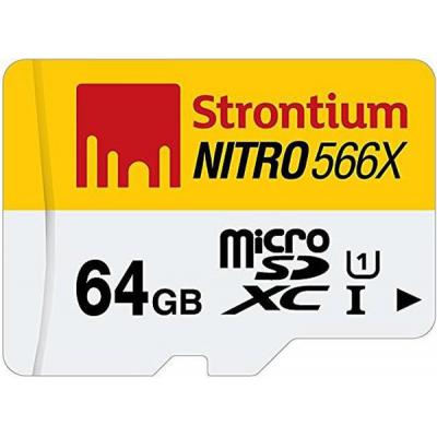 Карта пам'яті Strontium Flash 64GB microSDXC class 10 UHS-1 NITRO 566X (SRN64GTFU1R)