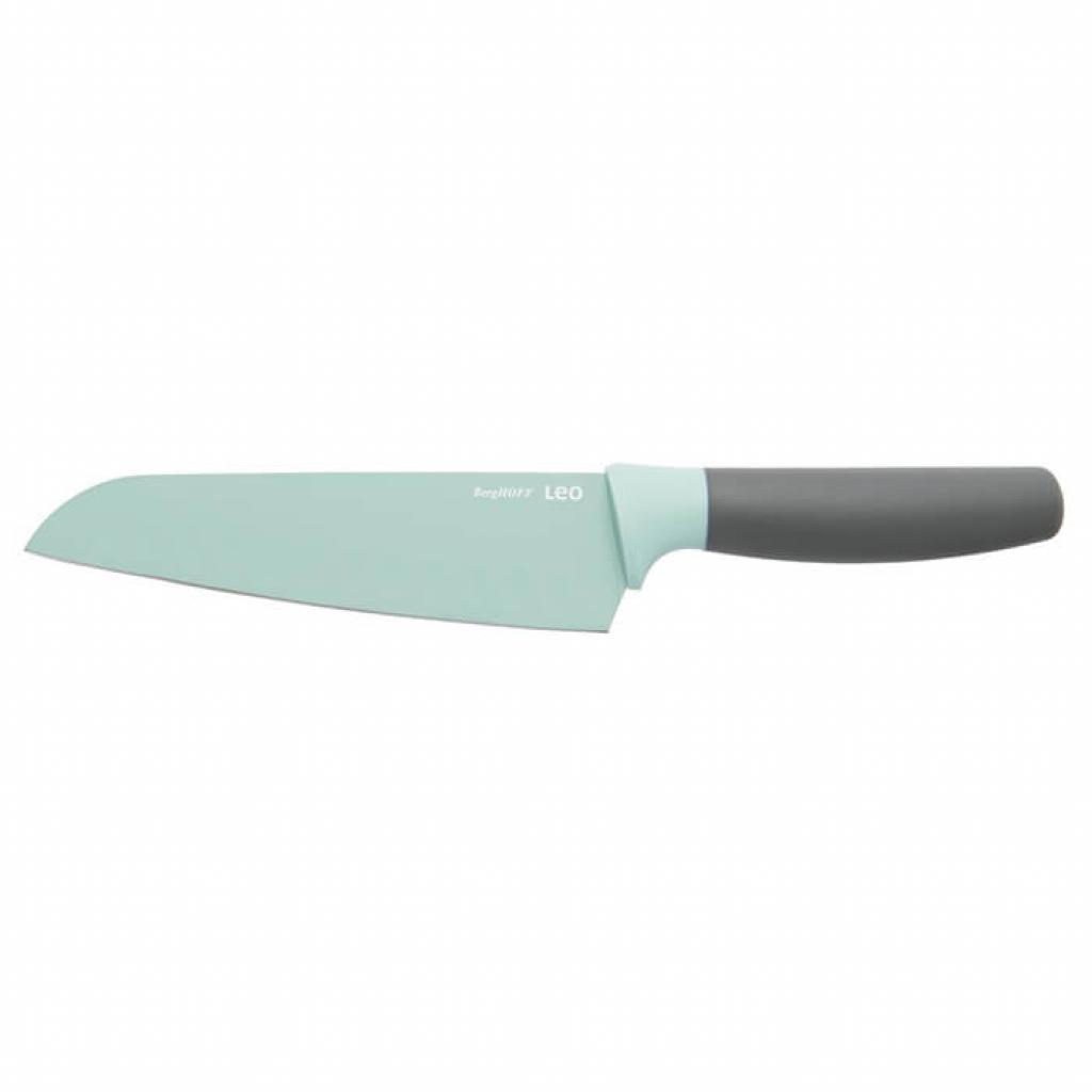 Кухонний ніж BergHOFF Leo Santoku с покрытием 170 мм в чехле Mint (3950109)