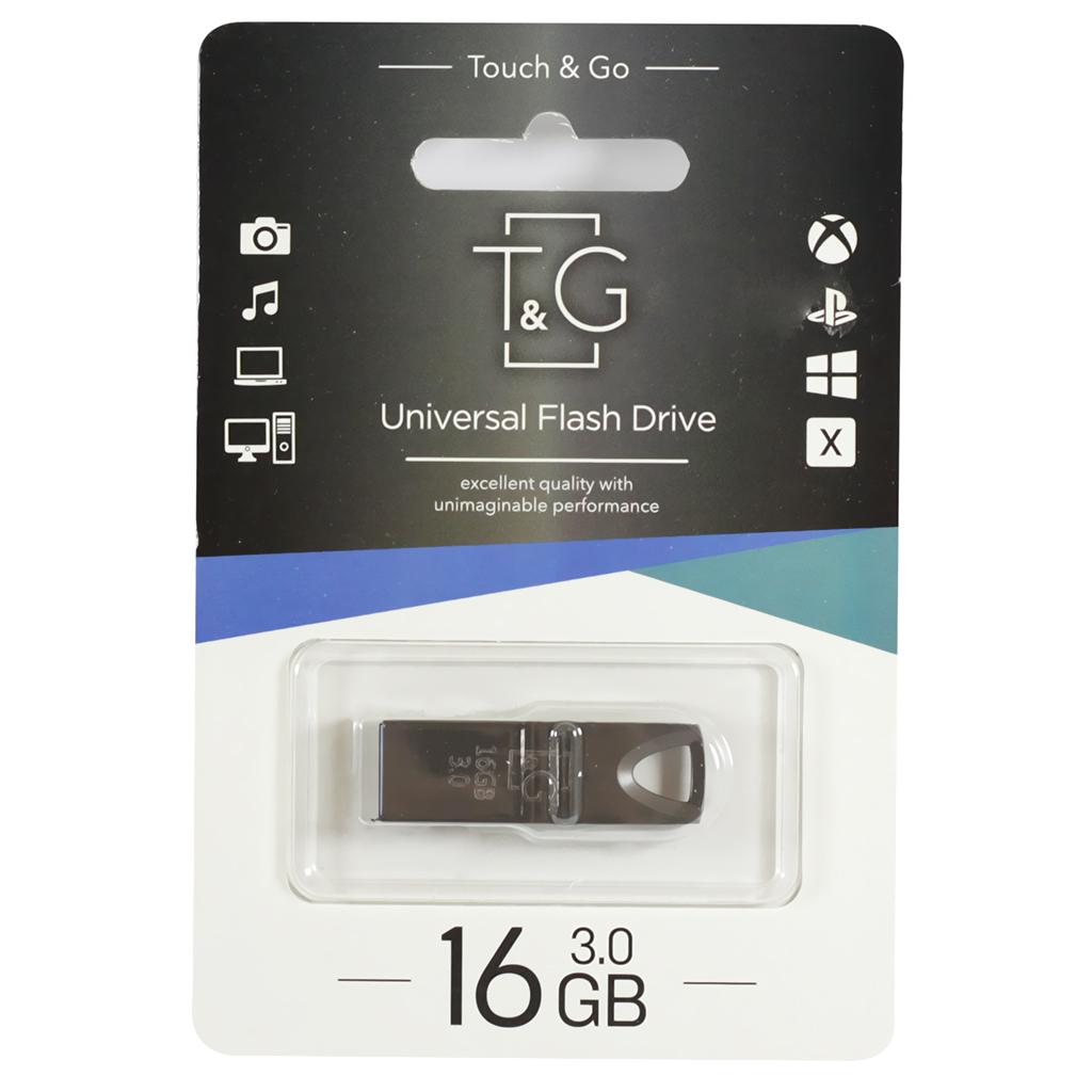 USB флеш накопичувач T&G 16GB 117 Metal Series Black USB 3.0 (TG117BK-16G3)