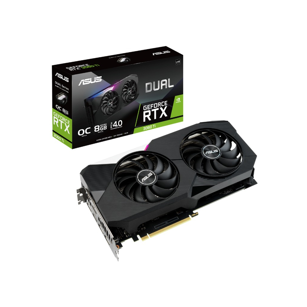 Відеокарта ASUS GeForce RTX3060Ti 8Gb DUAL OC V2 LHR (DUAL-RTX3060TI-O8G-V2)