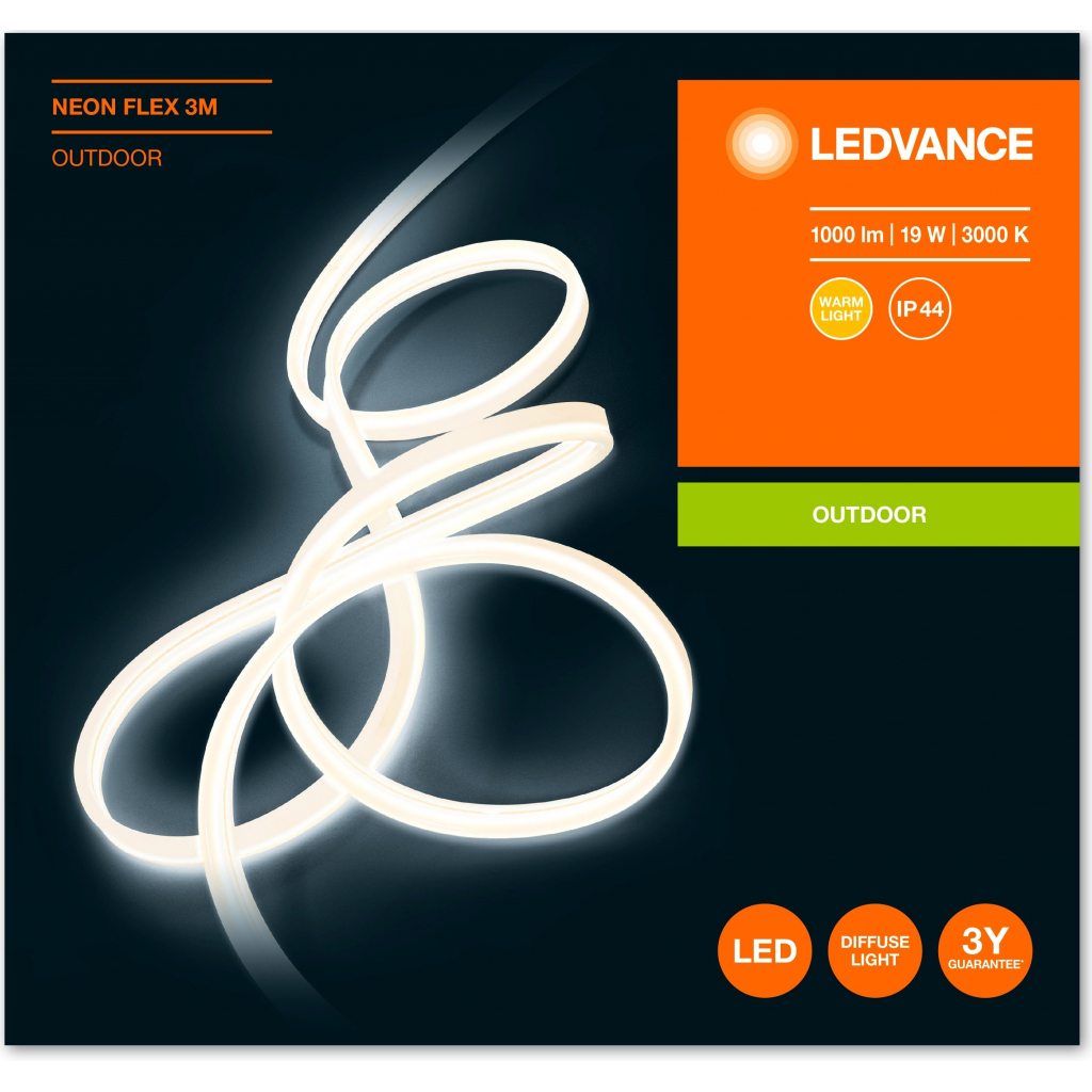 Світлодіодна стрічка LEDVANCE NEON FLEX LEDVANCE 3M 4058075504707 1 Силікон 30000 19,00 10 (4058075504707)