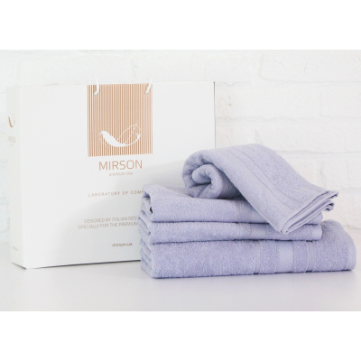 Рушник MirSon набір банних 5077 Elite SoftNess Lavender 40х70, 50х90, 70х1 (2200003975697)