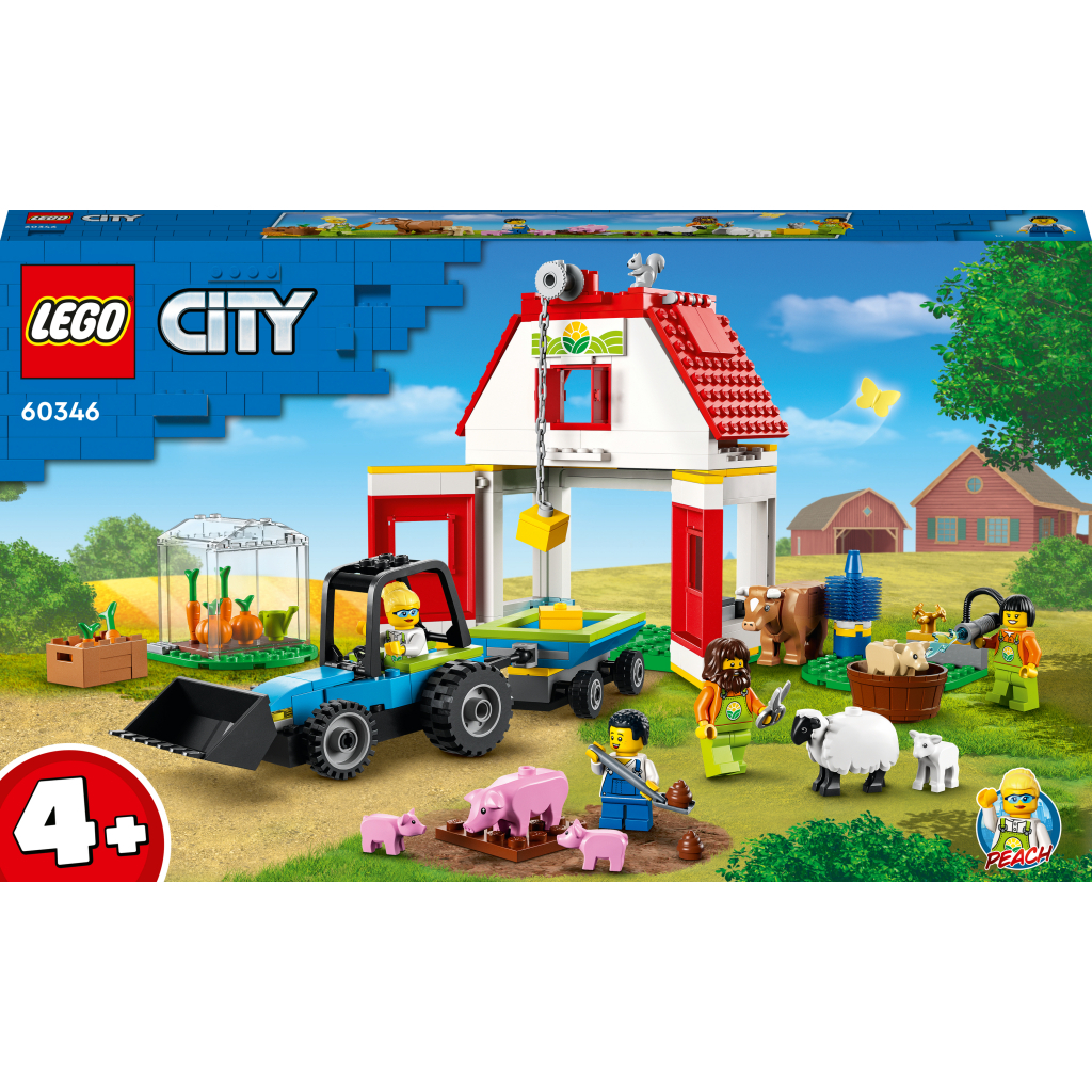 Конструктор LEGO City Farm Тварини на фермі та у хліві 230 деталей (60346)