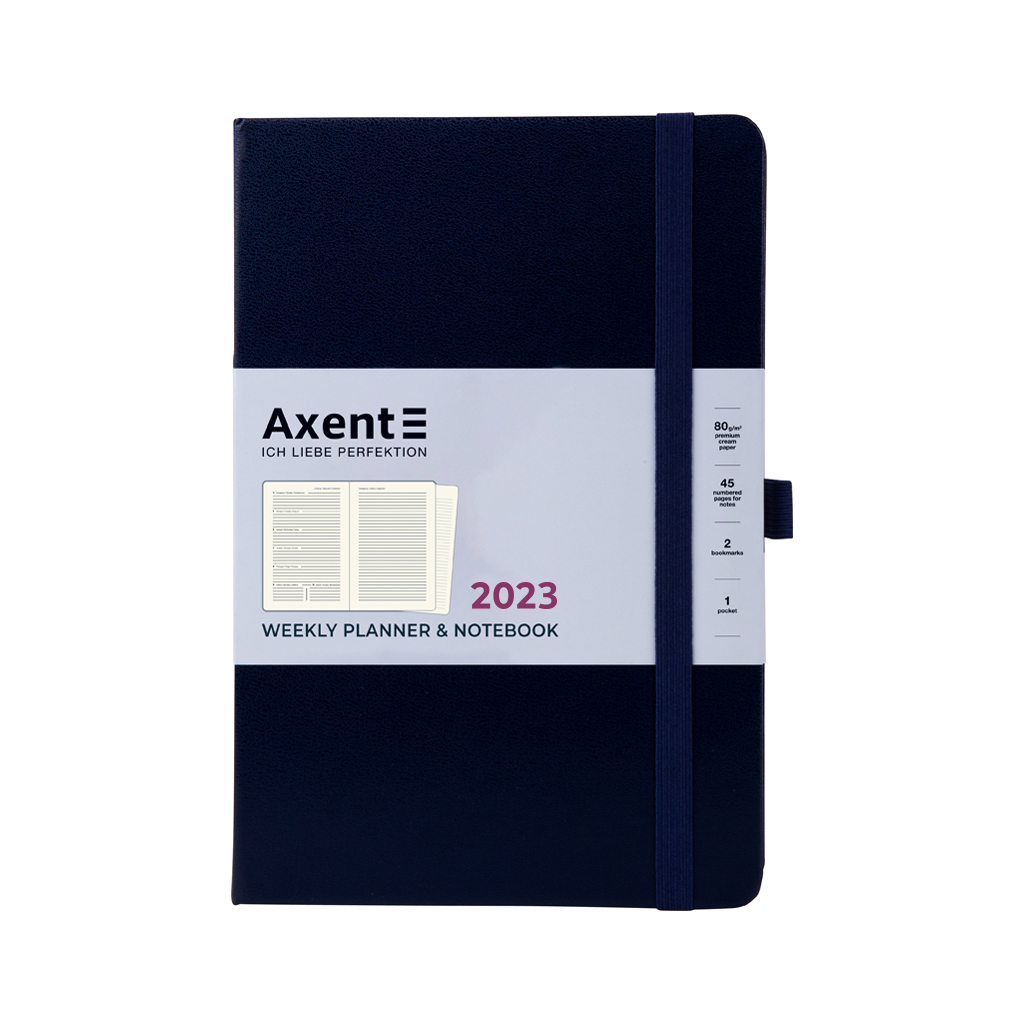 Тижневик Axent 2023 Prime Strong 145x210 мм синій (8507-23-02-A)