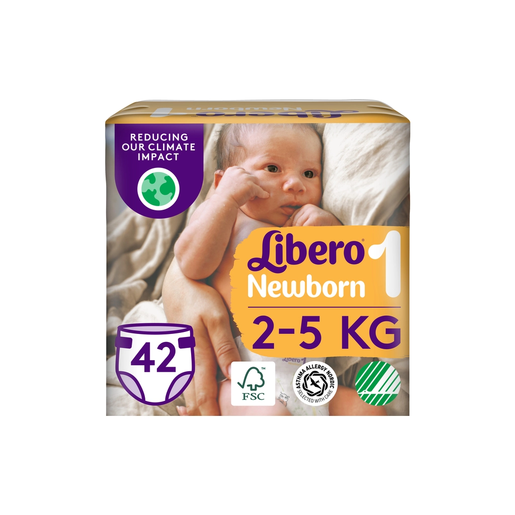 Підгузок Libero Newborn Розмір 1 (2-5 кг) 42 шт (7322541884004)