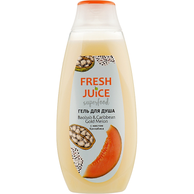 Гель для душу Fresh Juice Superfood Baobab & Caribbean Gold Melon 400 мл (4823015942266)