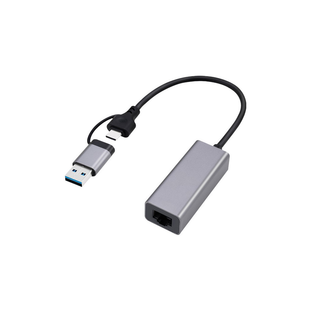 Адаптер USB-A/USB/C to 1Gbps Lan Cablexpert (A-USB3AC-LAN-01)