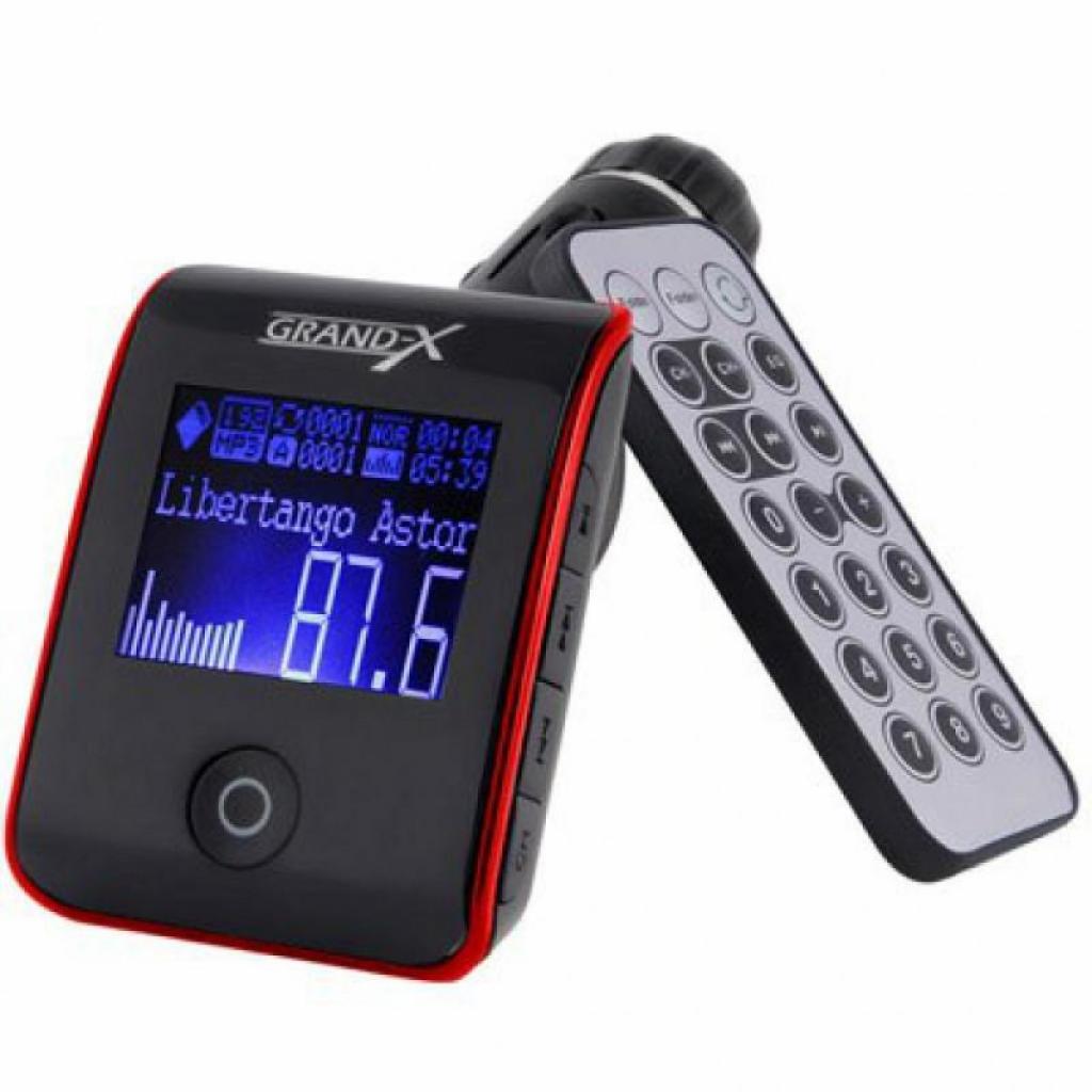 FM модулятор Grand-X CUFM24GRX red SD/USB (CUFM24GRX red)