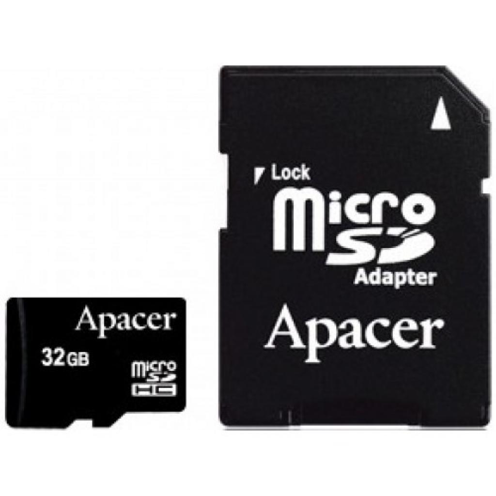 Карта пам'яті Apacer 32Gb microSDHC Class4 w/ 1 Adapter RP (AP32GMCSH4-R)