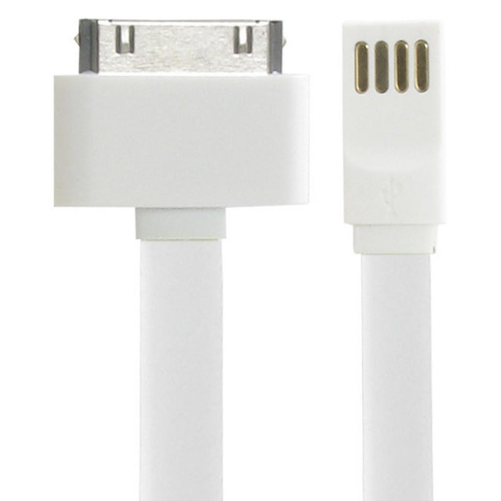 Дата кабель USB 2.0 AM to Apple 30pin 1.0m Gold Edition White Gelius (36490)