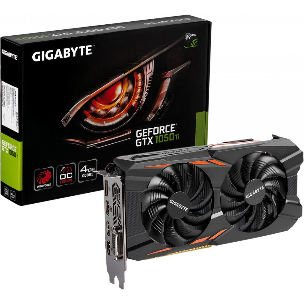 Відеокарта GIGABYTE GeForce GTX1050 Ti 4096Mb WINDFORCE 2X OC (GV-N105TWF2OC-4GD)