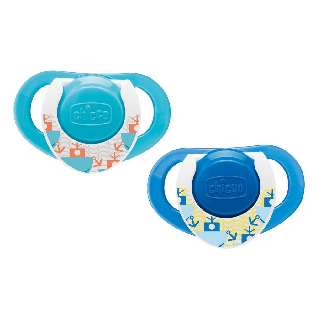 Пустушка Chicco Physio Compact силиконовая 16-36 мес 2 шт голубая (74834.21.00.00)