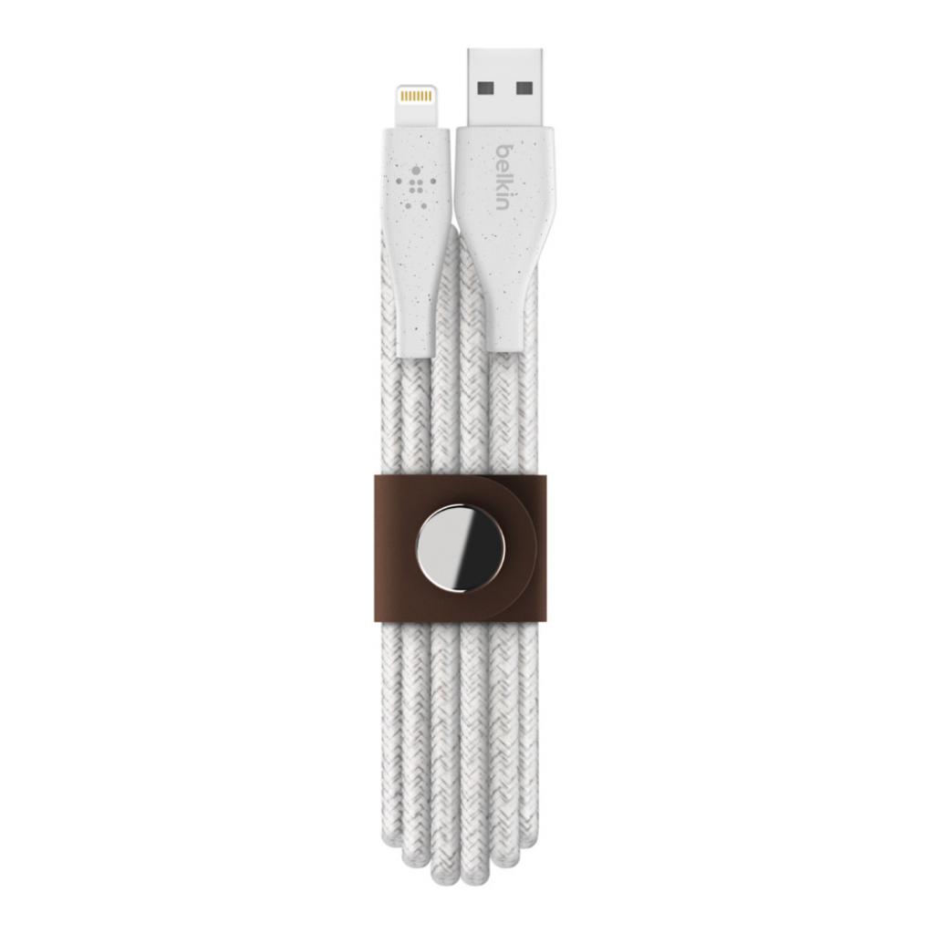 Дата кабель USB 2.0 AM to Lightning 1.2m DuraTek™ Plus white Belkin (F8J236BT04-WHT)