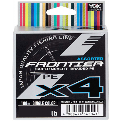 Шнур YGK Frontier X4 Assorted Single Color 100m 0.6/0.128mm 6lb/2.7kg (5545.03.17)