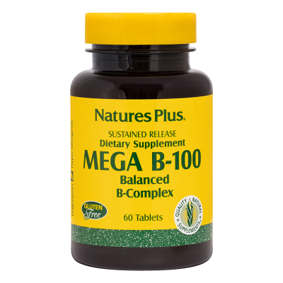 Вітамін Natures Plus B-комплекс повільного вивільнення, MEGA В-100, Nature's Plus (NTP1430)