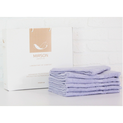 Рушник MirSon набір банних 5077 Elite SoftNess Lavender 50х90 6 шт (2200003524017)