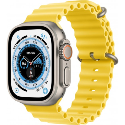 Смарт-годинник Apple Watch Ultra GPS + Cellular, 49mm Titanium Case with Yellow Ocean Band (MNHG3UL/A)