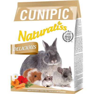 Ласощі для гризунів Cunipic Naturaliss Delicious для кроликів, морських свинок, хом'яків та шиншил 60 г (8437013149884)