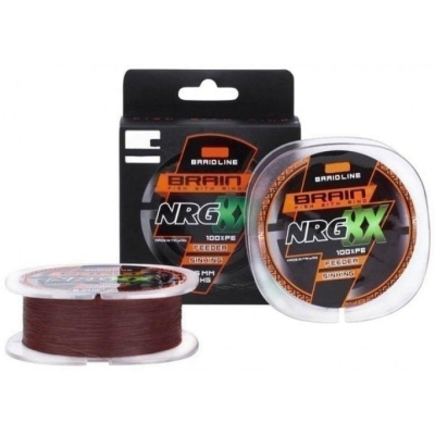 Шнур Brain fishing NRG 8X sinking 200m 7.2kg brown 0.08mm (1858.20.87)