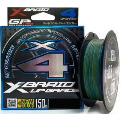 Шнур YGK X-Braid Upgrade X4 Multi Color 150m 0.4/0.104mm 8lb/3.6kg (5545.04.13)