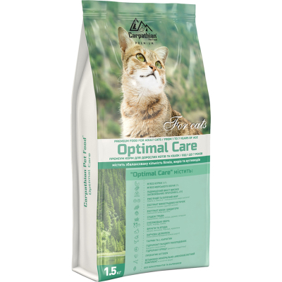 Сухий корм для кішок Carpathian Pet Food Optimal Care 1.5 кг (4820111140961)