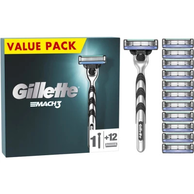 Бритва Gillette Mach3 з 12 змінними картриджами (7702018425853)