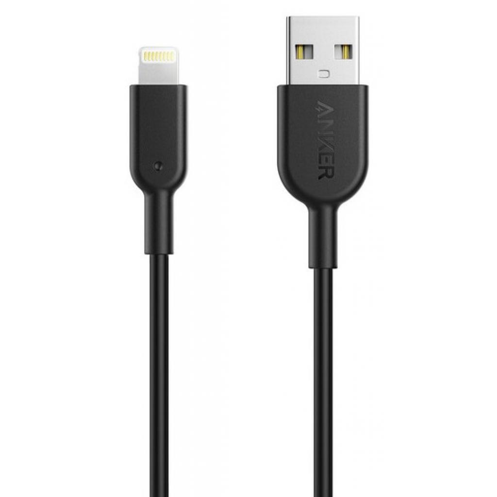 Дата кабель USB 2.0 AM to Lightning 0.9m Powerline II Black Anker (A8432H11)