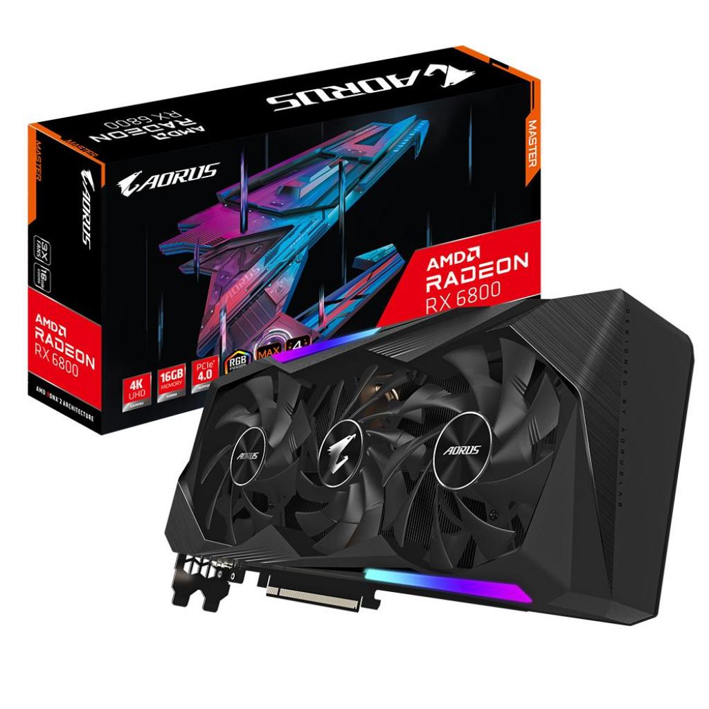 Відеокарта GIGABYTE Radeon RX 6800 16Gb AORUS MASTER (GV-R68AORUS M-16GD)