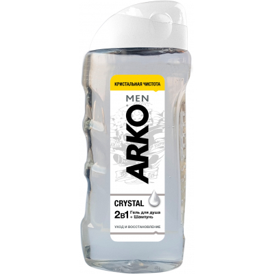 Гель для душу ARKO Men 2 in 1 Crystal 260 мл (8690506490874)