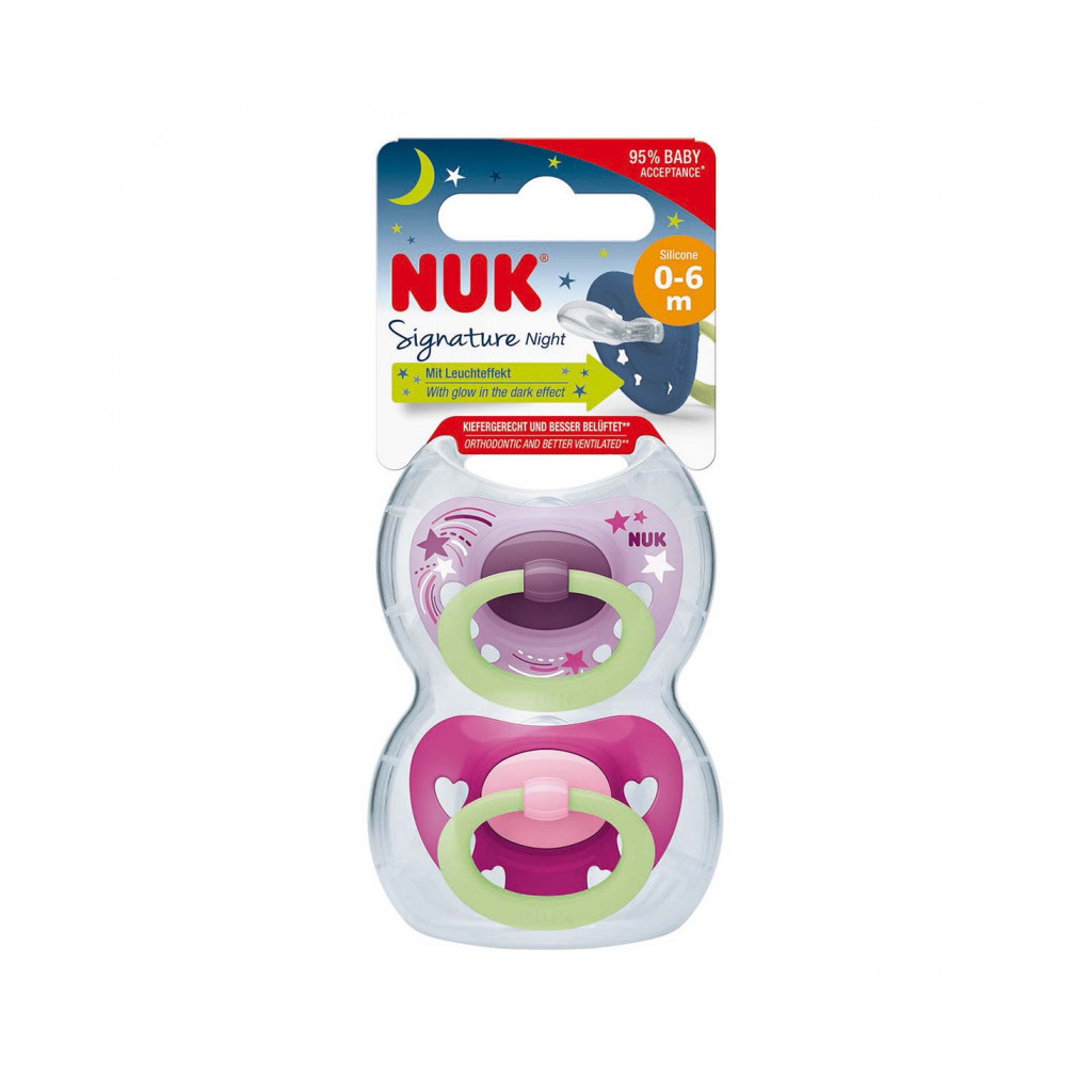 Пустушка Nuk Signature Girl +0-6 міс.2 шт (3952403)