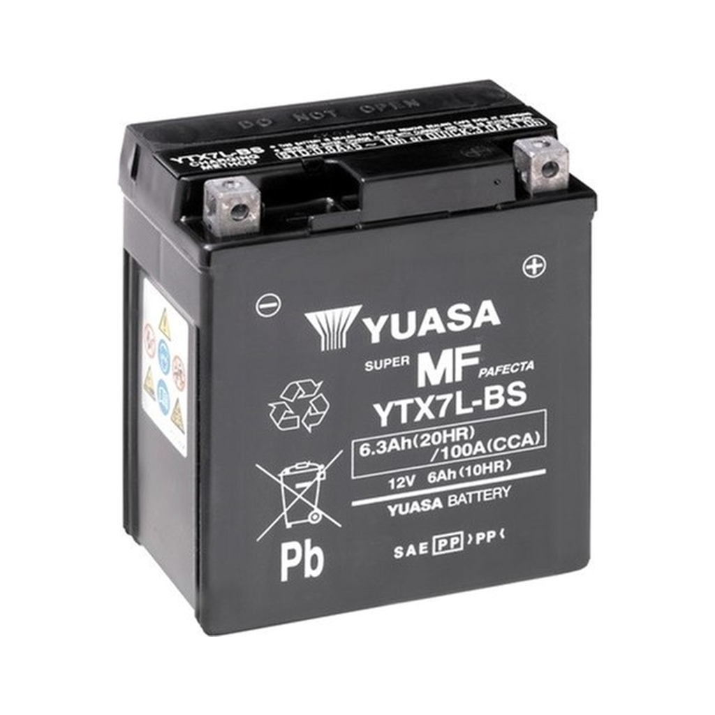 Акумулятор автомобільний Yuasa 12V 6Ah MF VRLA Battery AGM (YTX7L-BS)