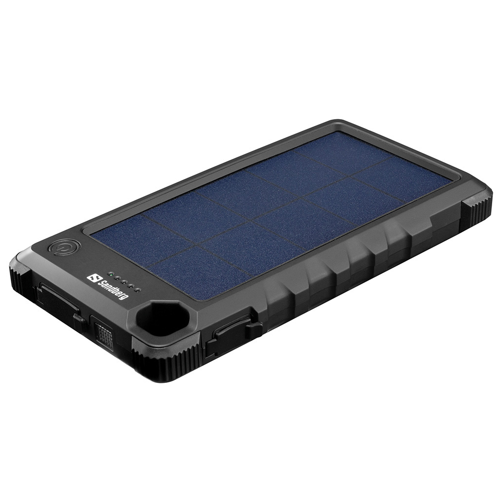 Батарея універсальна Sandberg 10000mAh, Outdoor IP66, Solar Panel 5V/300mA, USB-C, Micro-USB, USB-A, 5V/3A Max (420-53)