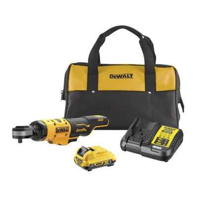 Гайковерт DeWALT кутовий, 12V XR Li-lon 2Ач, безщітковий, 81 Нм, сумка (DCF503D1)