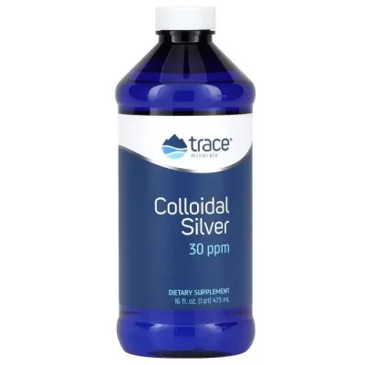 Мінерали Trace Minerals Колоїдне срібло, Colloidal Silver, 473 мл (TMR-00318)