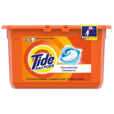 Капсули для прання Tide Альпийская свежесть 12 капсул х 6 уп (72 стирки) (4084500569461)