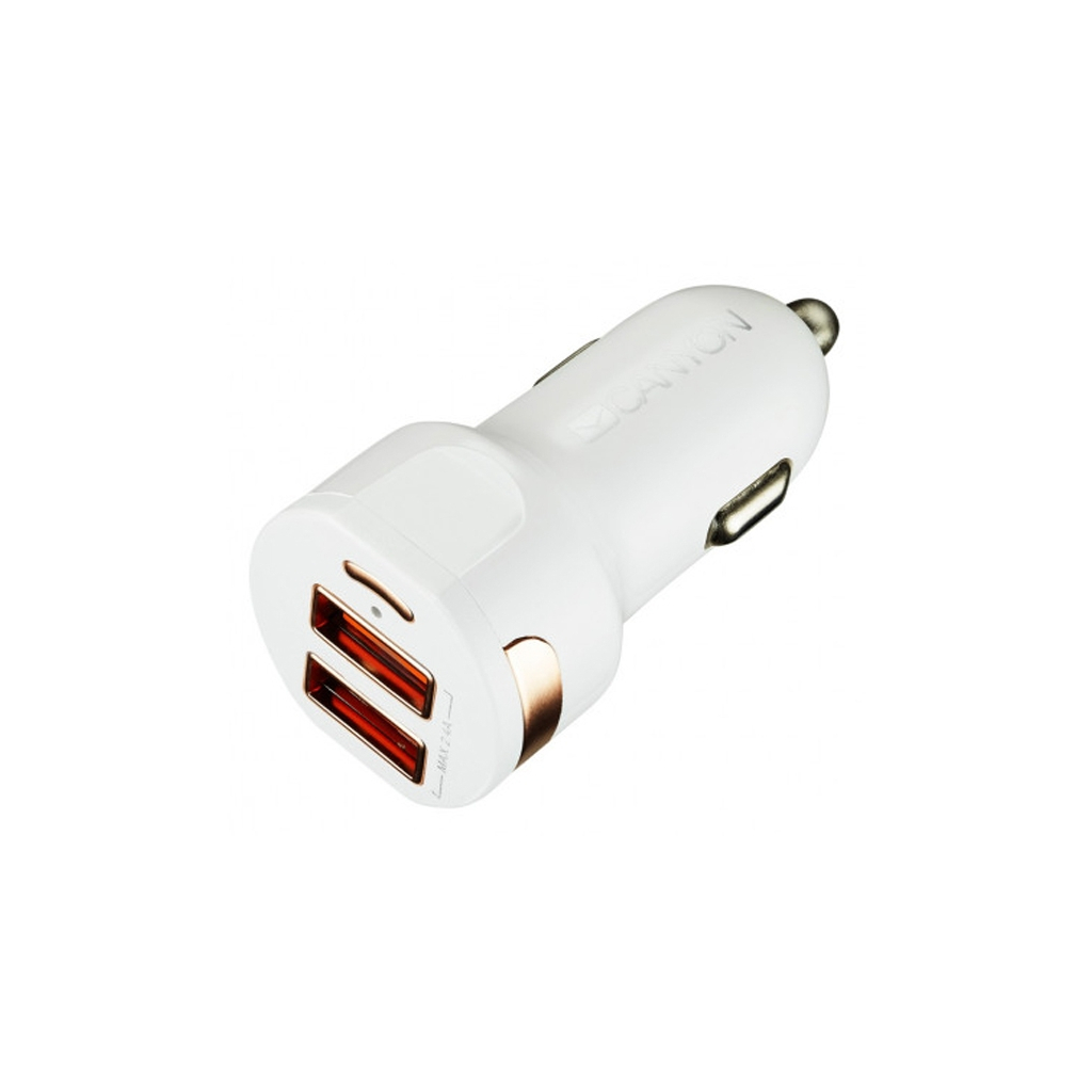 Зарядний пристрій Canyon Universal 2xUSB car adapter (CNE-CCA04W)