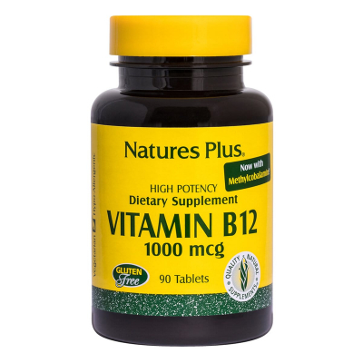 Вітамін Natures Plus Вітамін B-12 (Метилкобаламін), Nature's Plus, 2000. мкг, 60 (NAP-01730)