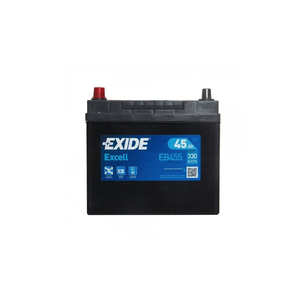 Акумулятор автомобільний EXIDE EXCELL 45A (EB455)