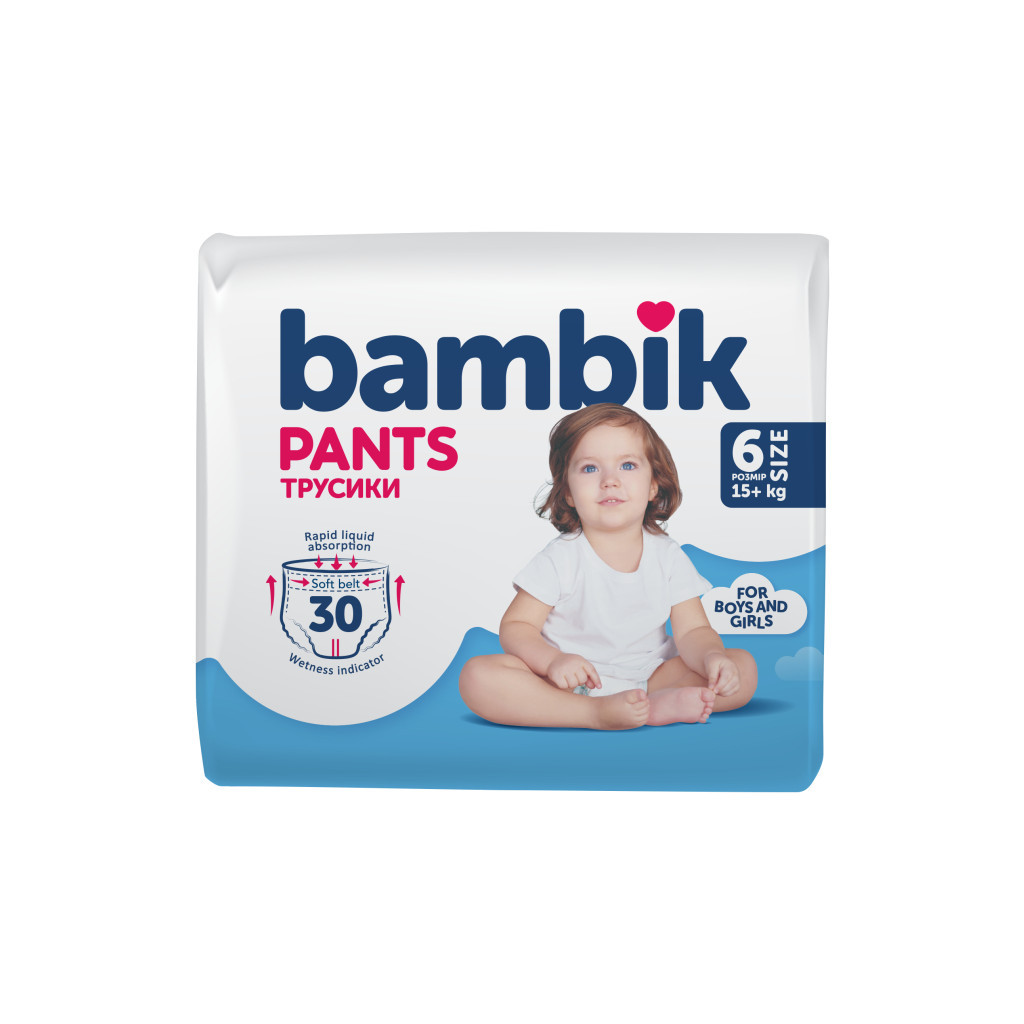 Підгузок Bambik трусики 6 (15+ кг) 30 шт (4823071652536)