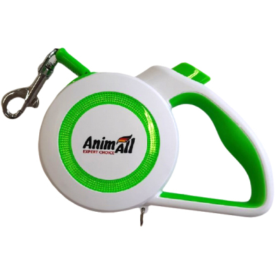 Повідок для собак AnimAll Reflector MS7110-3M S до 15 кг 3 м (салатово-білий) (4820224500461)