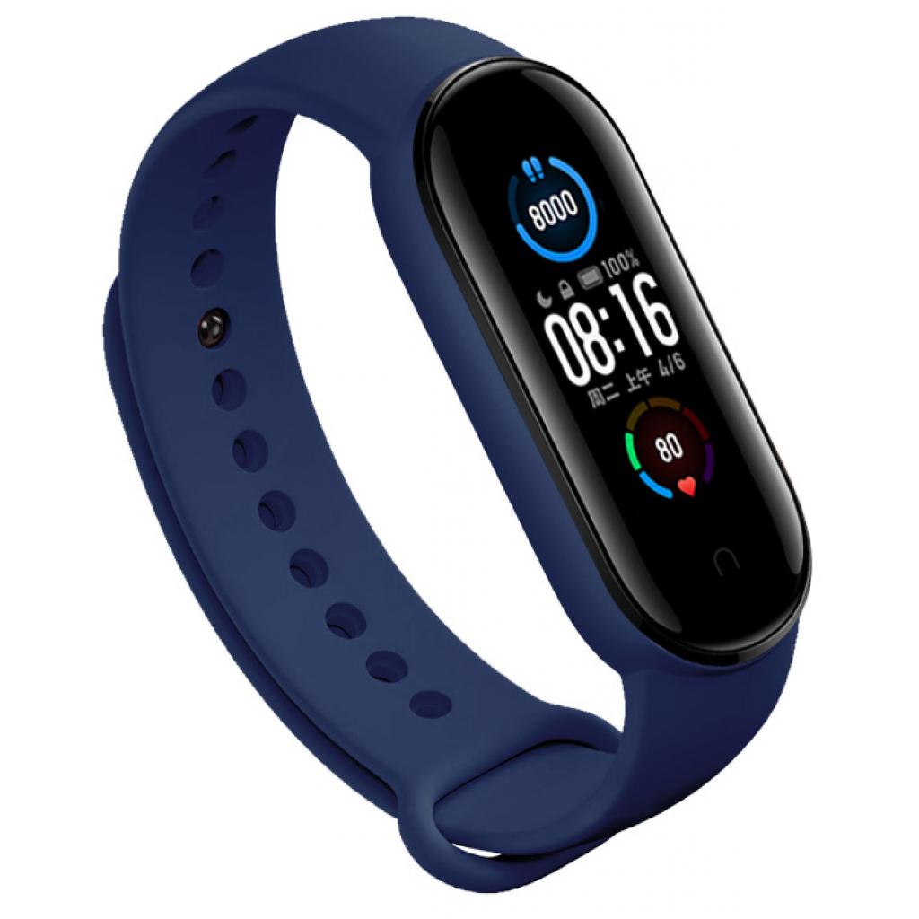 Ремінець до фітнес браслета BeCover Silicone для Xiaomi Mi Smart Band 5 Deep Blue (705065)