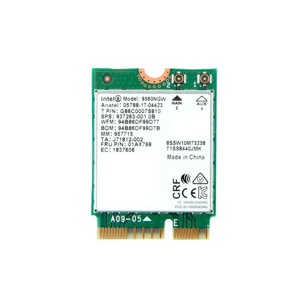 Мережева карта INTEL Wireless-AC 9560 802.11ac, PCIe, USB, M.2 1216 (9560.D2W)