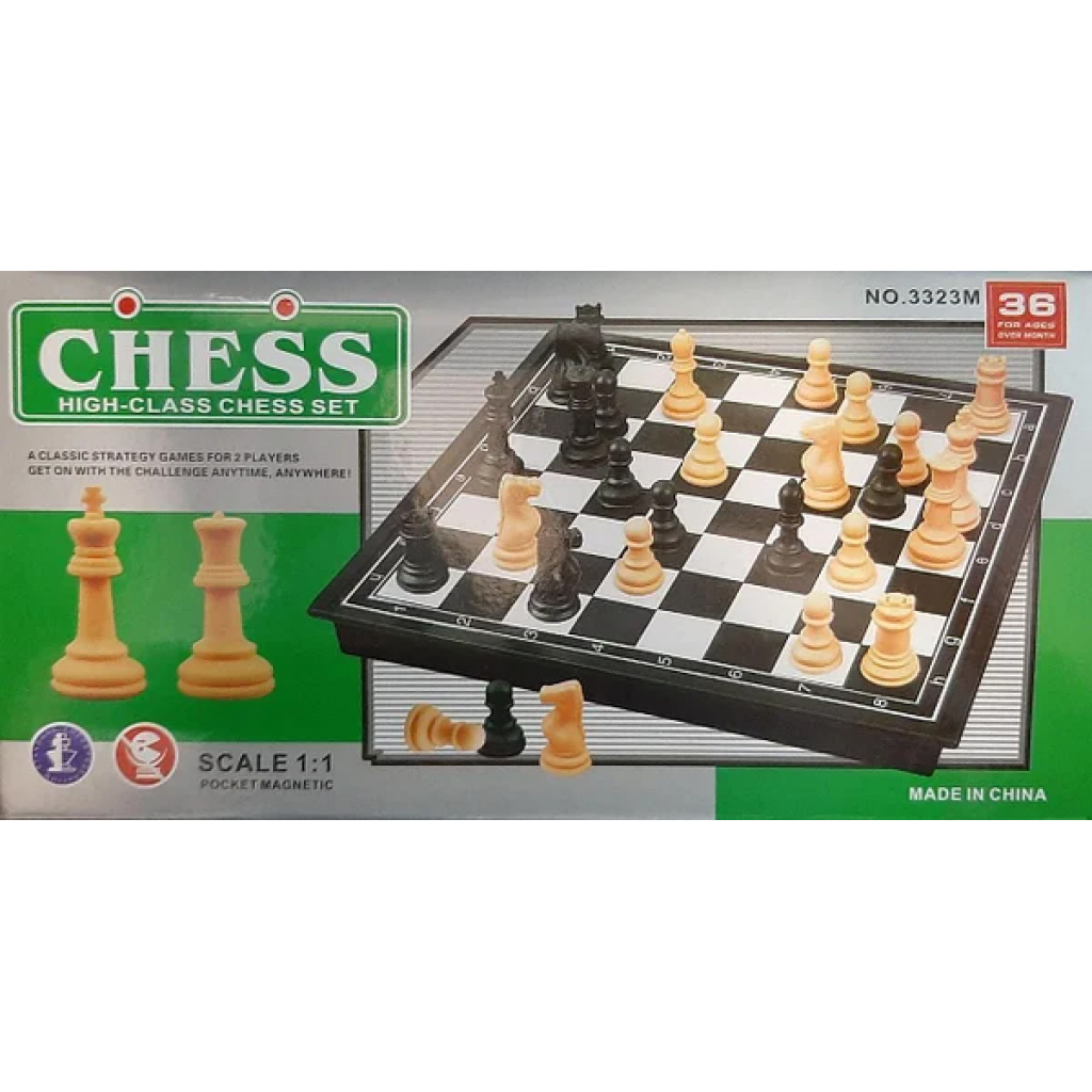 Настільна гра Voltronic Шахи на магніті Magnet Chess, Black / Ivory, Color Box (3323M)