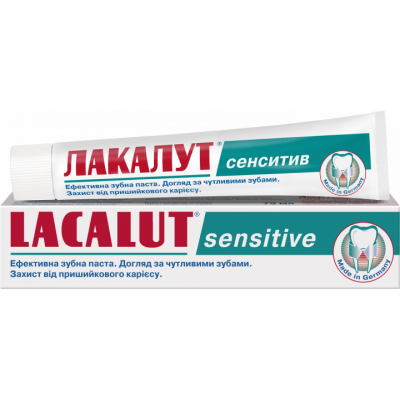 Зубна паста Lacalut sensitive 75 мл (4016369696323)