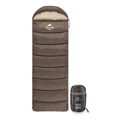 Спальний мішок Naturehike U350 NH20MSD07 Hollow Cotton Left Brown (6927595767221-L)