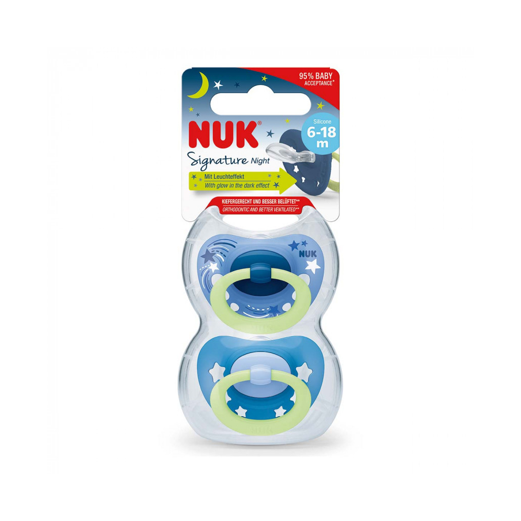 Пустушка Nuk Signature Night Boy +6-18 міс. 2 шт (3952406)