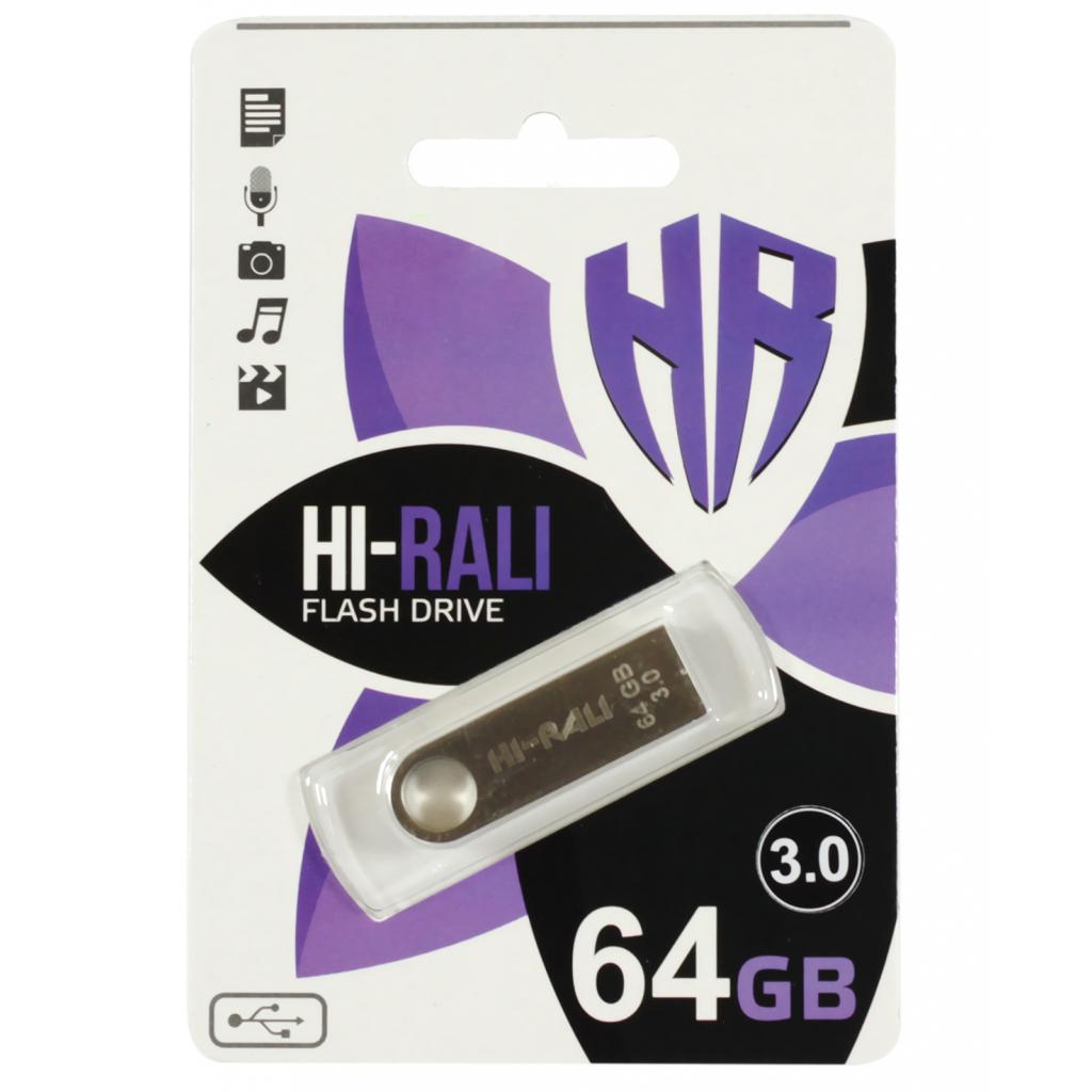 USB флеш накопичувач Hi-Rali 64GB Shuttle Series Silver USB 3.0 (HI-64GB3SHSL)