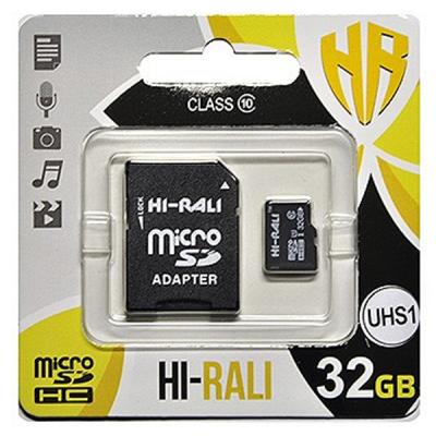 Карта пам'яті Hi-Rali 32GB microSDHC class 10 UHS-I U3 (HI-32GBSD10U3-01)