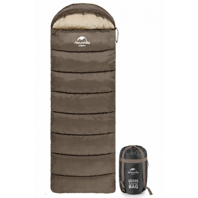 Спальний мішок Naturehike U350 NH20MSD07 Hollow Cotton Right Brown (6927595767221-R)